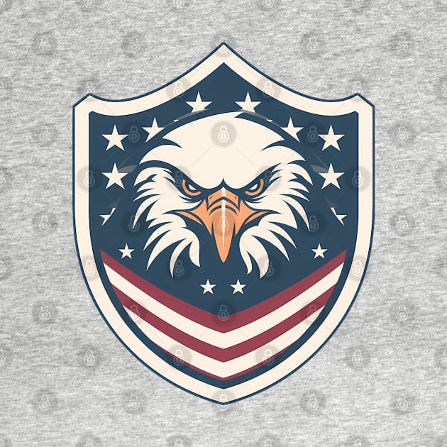 Bald Eagle Independence Day Emblem by Czajnikolandia